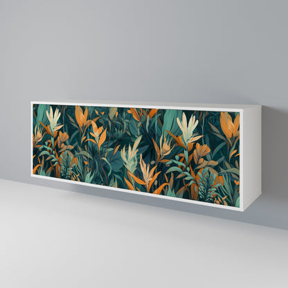 FLORAL SERENITY Madia a 3 Ante in Finitura Bianca