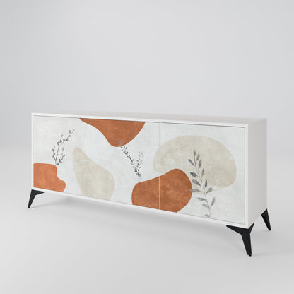TRANQUIL TWIG Madia a 3 Ante in Finitura Bianca