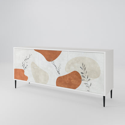 TRANQUIL TWIG Madia a 3 Ante in Finitura Bianca