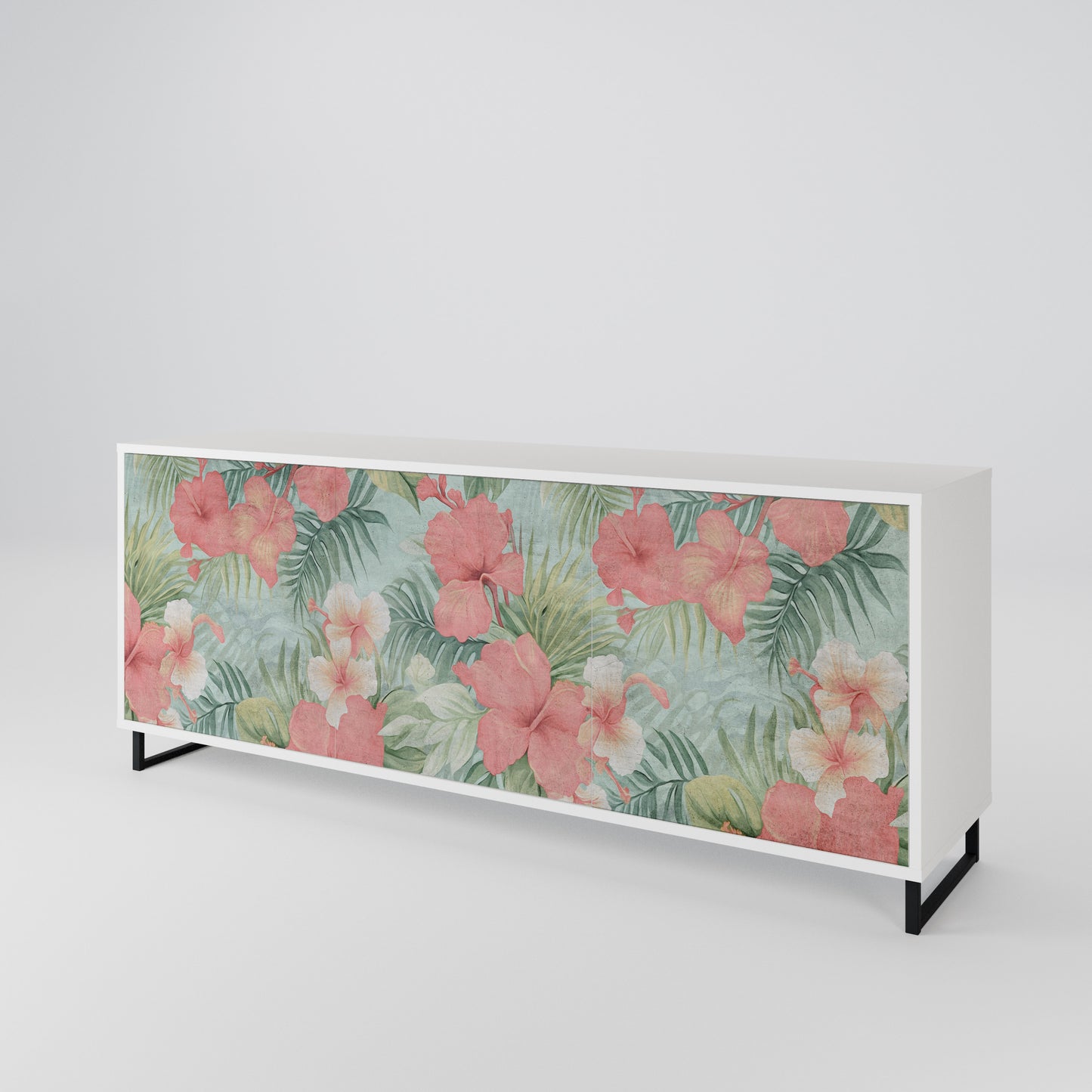 HAWAIIAN SPIRIT Madia a 3 Ante in Finitura Bianca