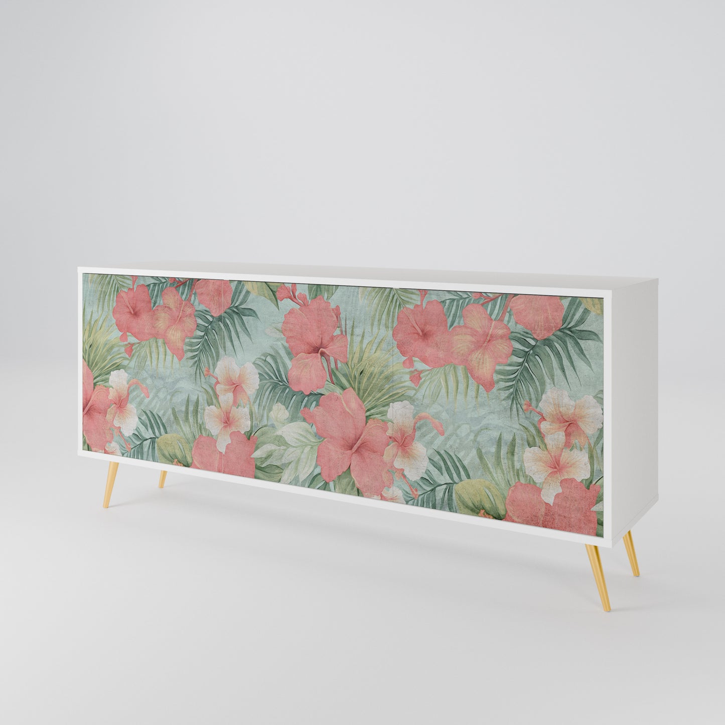 HAWAIIAN SPIRIT Madia a 3 Ante in Finitura Bianca