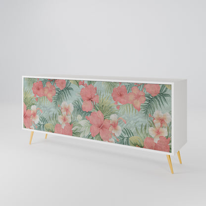 HAWAIIAN SPIRIT Madia a 3 Ante in Finitura Bianca