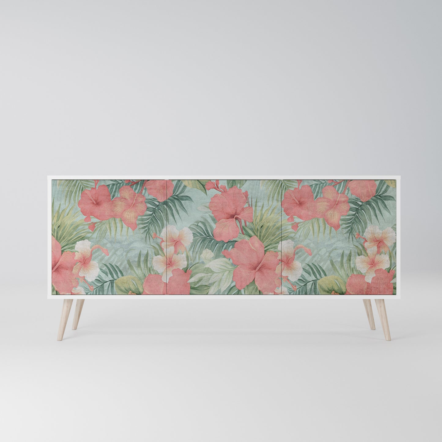 HAWAIIAN SPIRIT Madia a 3 Ante in Finitura Bianca