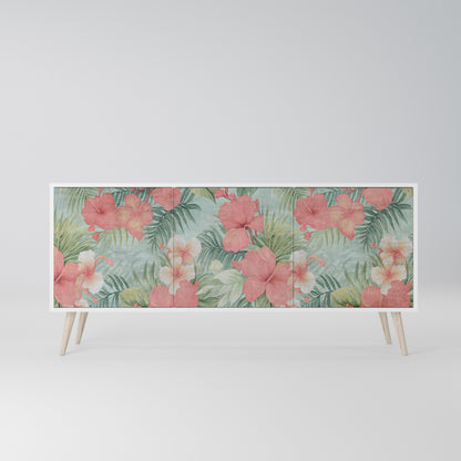 HAWAIIAN SPIRIT Madia a 3 Ante in Finitura Bianca