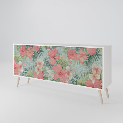 HAWAIIAN SPIRIT Madia a 3 Ante in Finitura Bianca