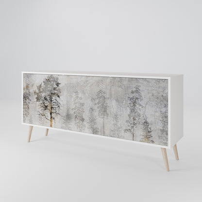 FADE IN THE TREES Madia a 3 Ante in Finitura Bianca