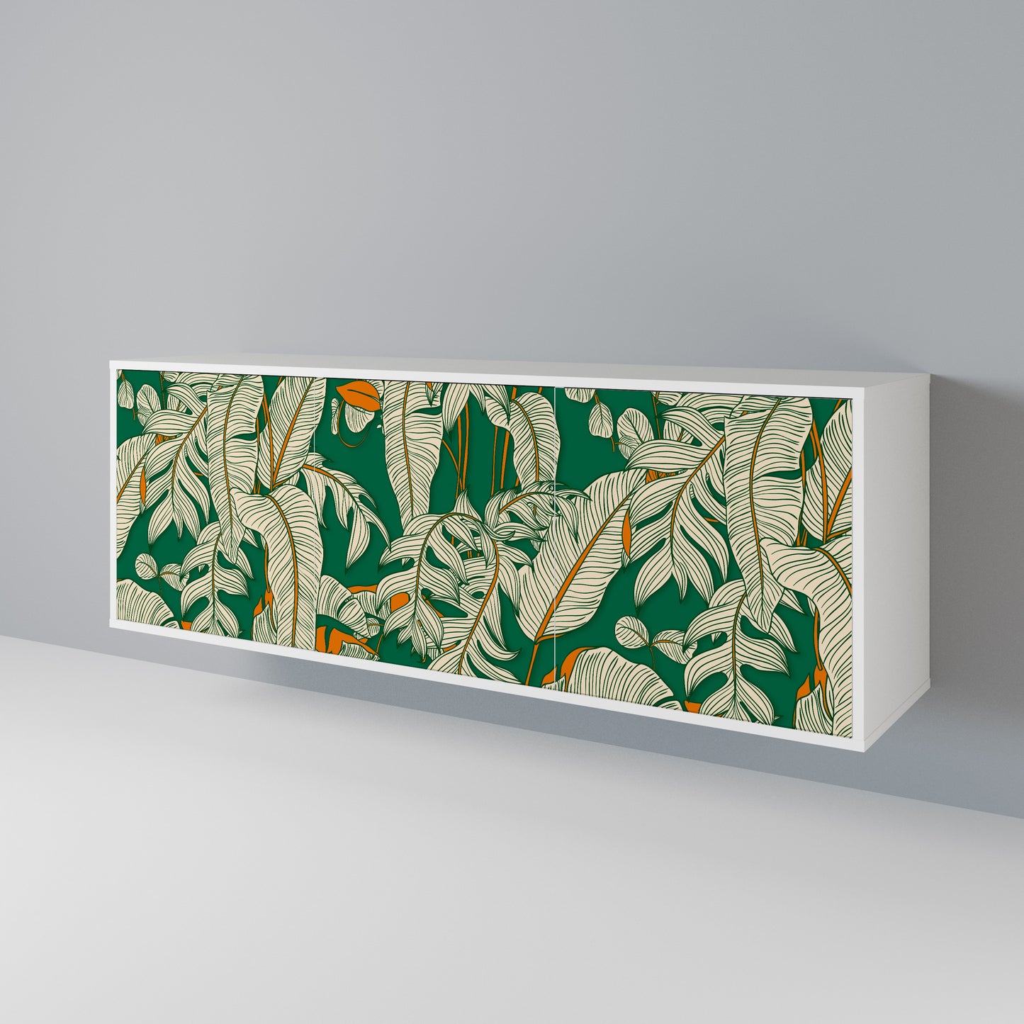 VERDANT PLEASURES Madia a 3 Ante in Finitura Bianca