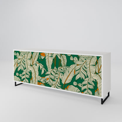 VERDANT PLEASURES Madia a 3 Ante in Finitura Bianca