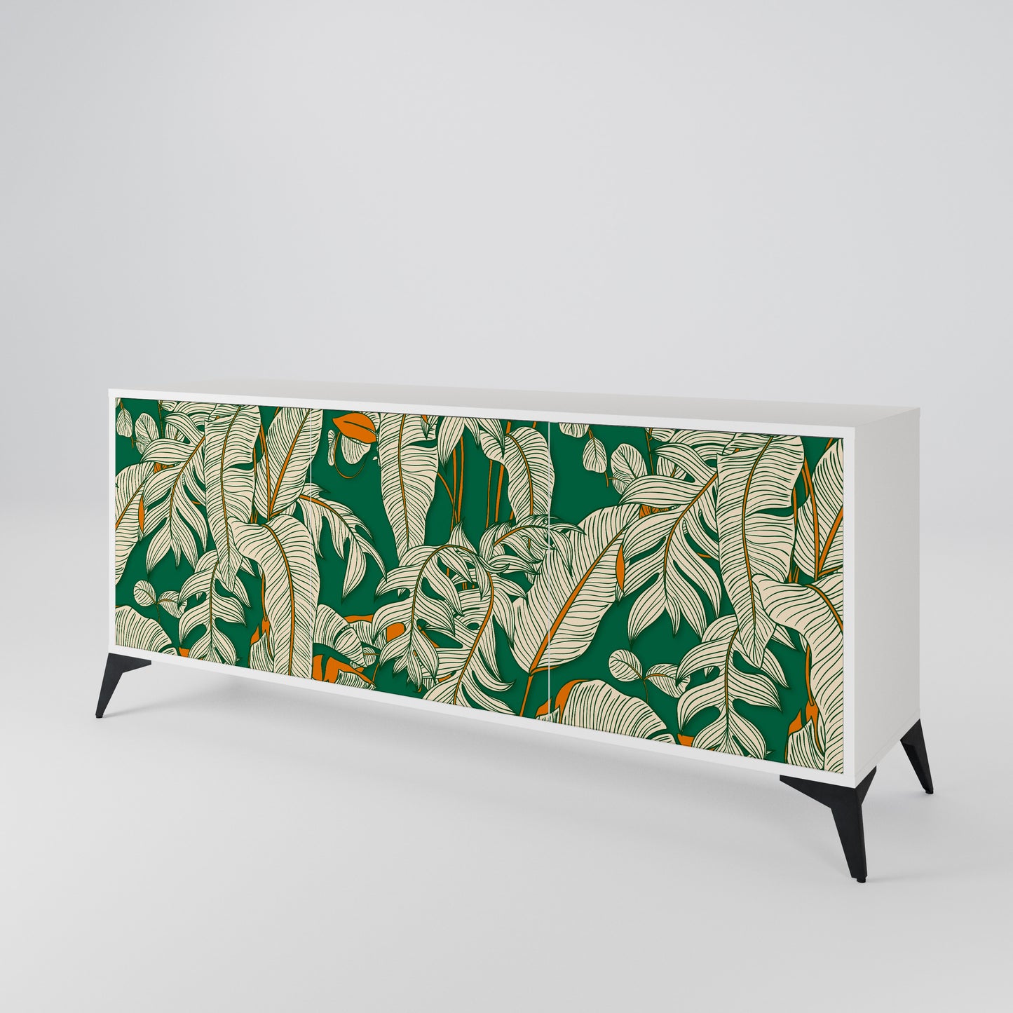 VERDANT PLEASURES Madia a 3 Ante in Finitura Bianca