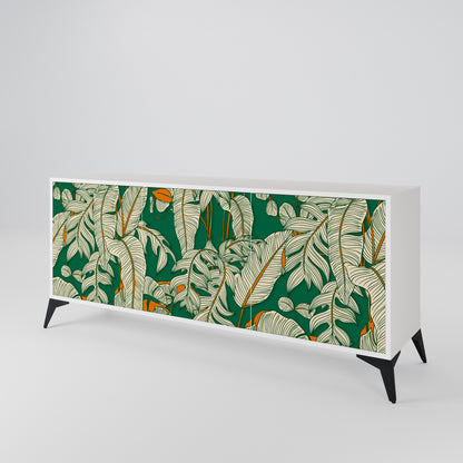VERDANT PLEASURES Madia a 3 Ante in Finitura Bianca