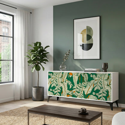 VERDANT PLEASURES Madia a 3 Ante in Finitura Bianca