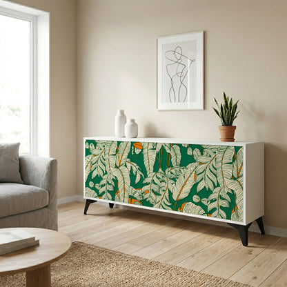 VERDANT PLEASURES Madia a 3 Ante in Finitura Bianca