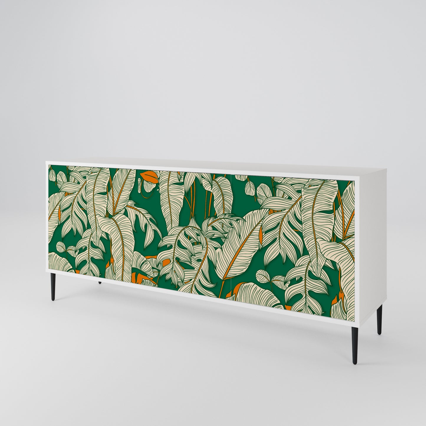 VERDANT PLEASURES Madia a 3 Ante in Finitura Bianca