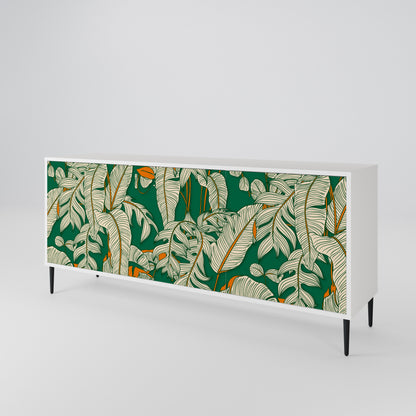 VERDANT PLEASURES Madia a 3 Ante in Finitura Bianca