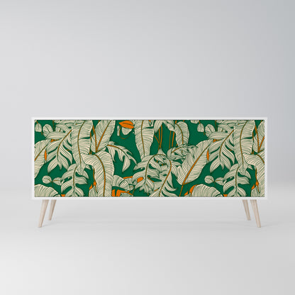 VERDANT PLEASURES Madia a 3 Ante in Finitura Bianca