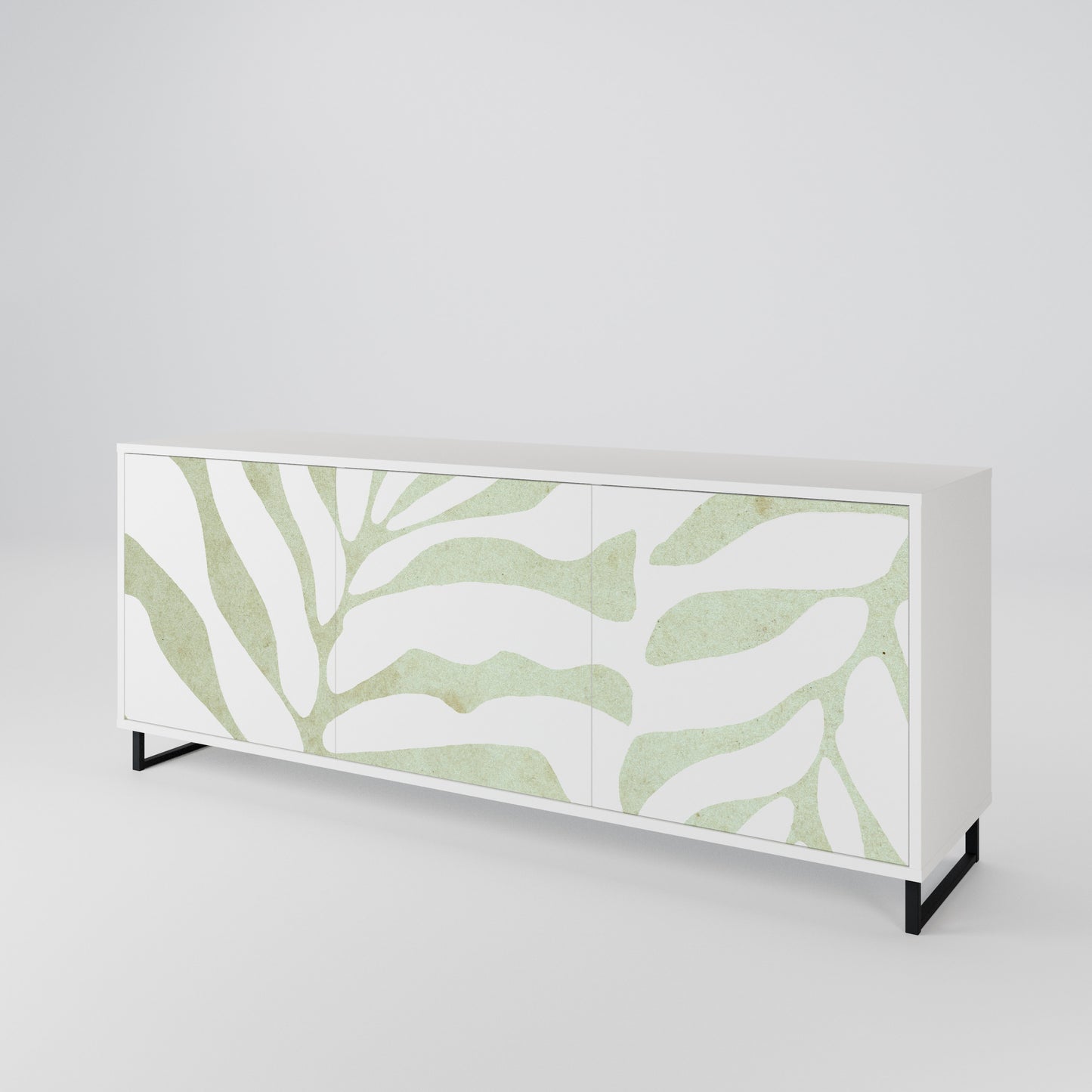 BOTANICAL SPARK Madia a 3 Ante in Finitura Bianca