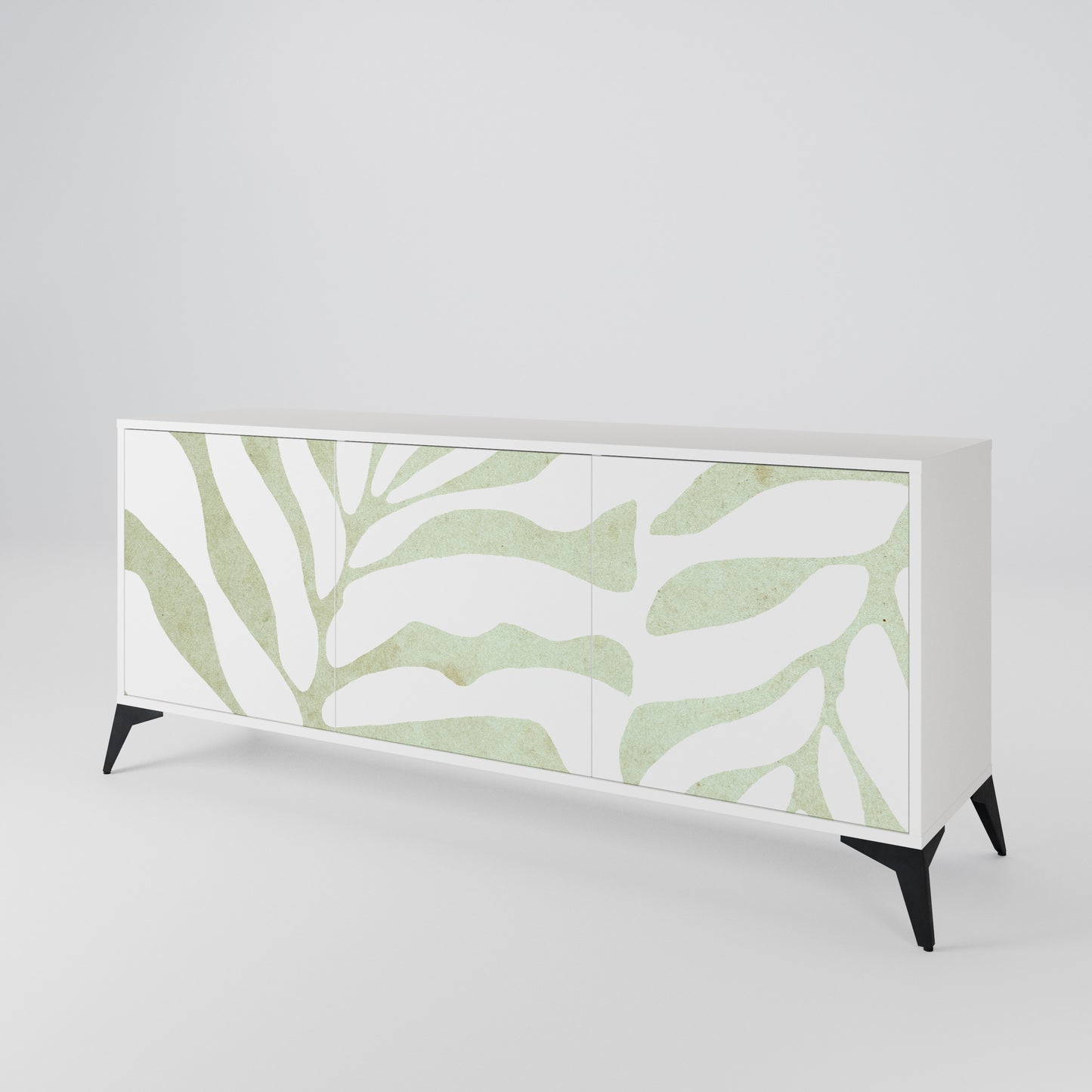 BOTANICAL SPARK Madia a 3 Ante in Finitura Bianca