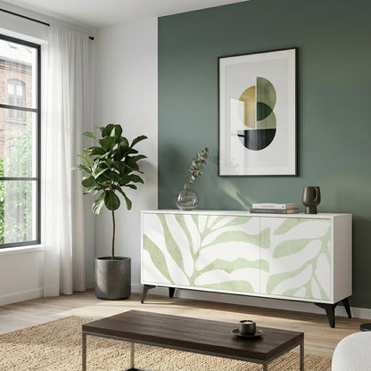 BOTANICAL SPARK Madia a 3 Ante in Finitura Bianca