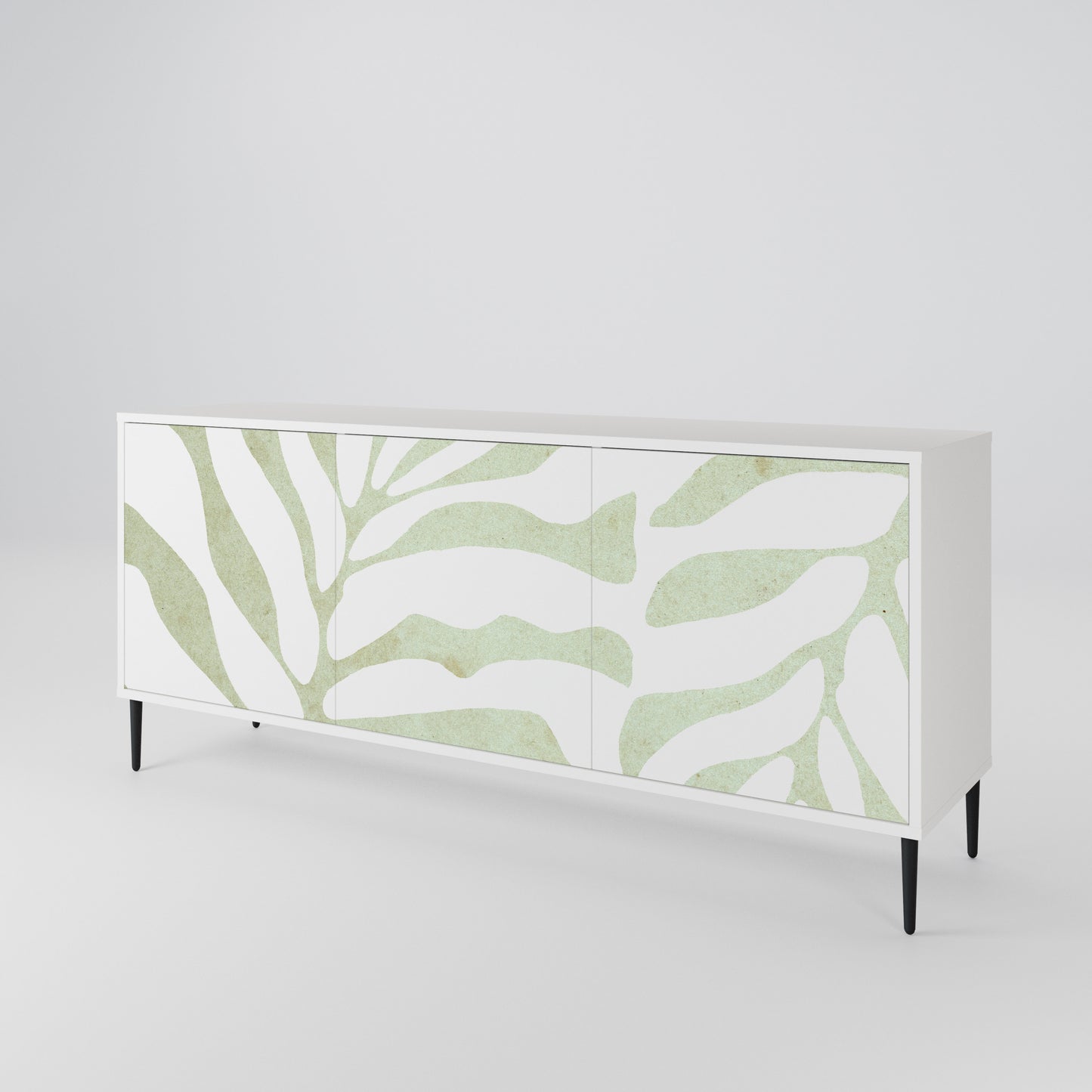 BOTANICAL SPARK Madia a 3 Ante in Finitura Bianca