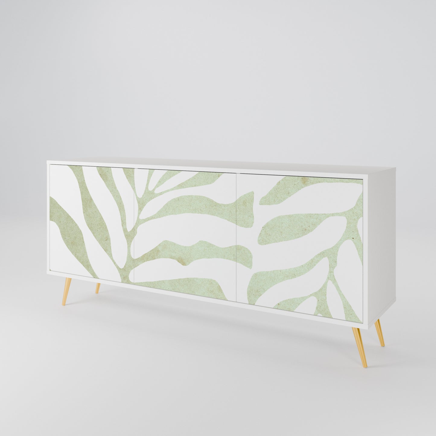 BOTANICAL SPARK Madia a 3 Ante in Finitura Bianca