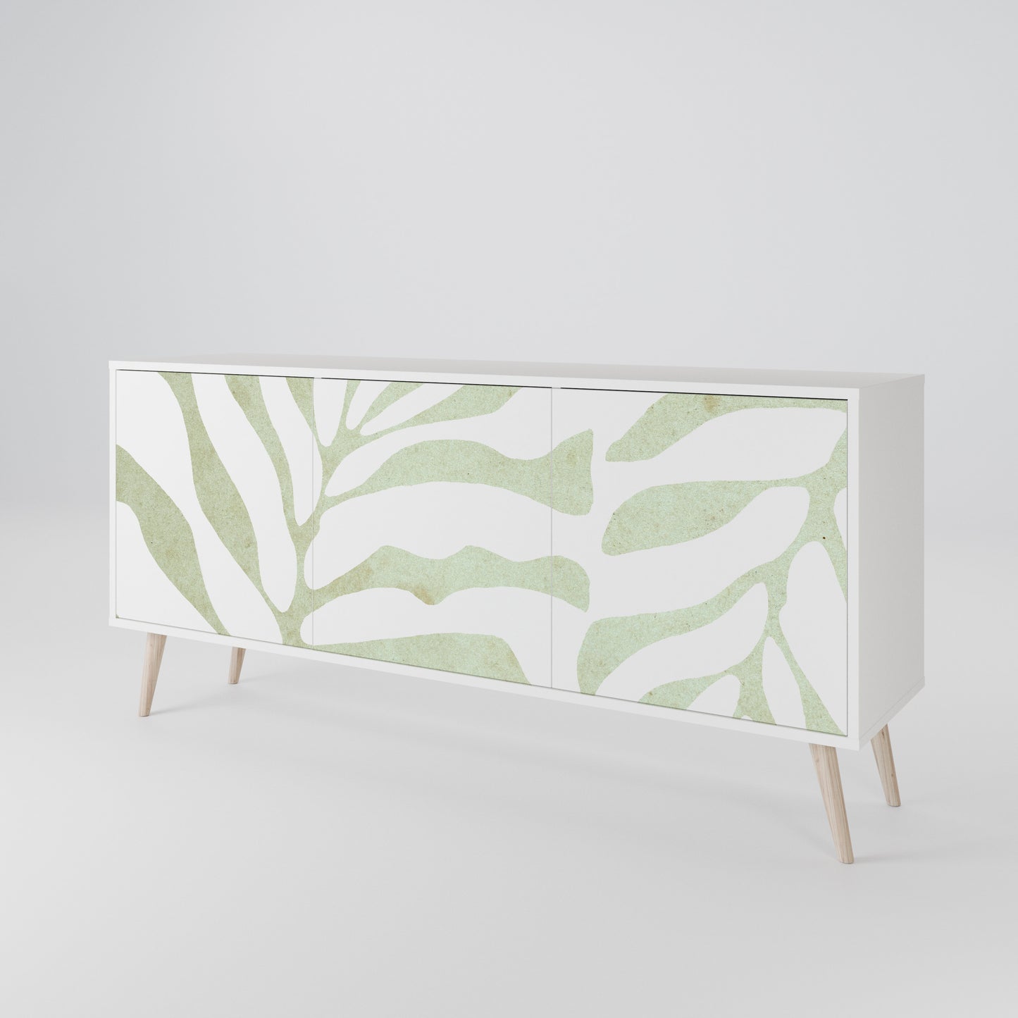 BOTANICAL SPARK Madia a 3 Ante in Finitura Bianca