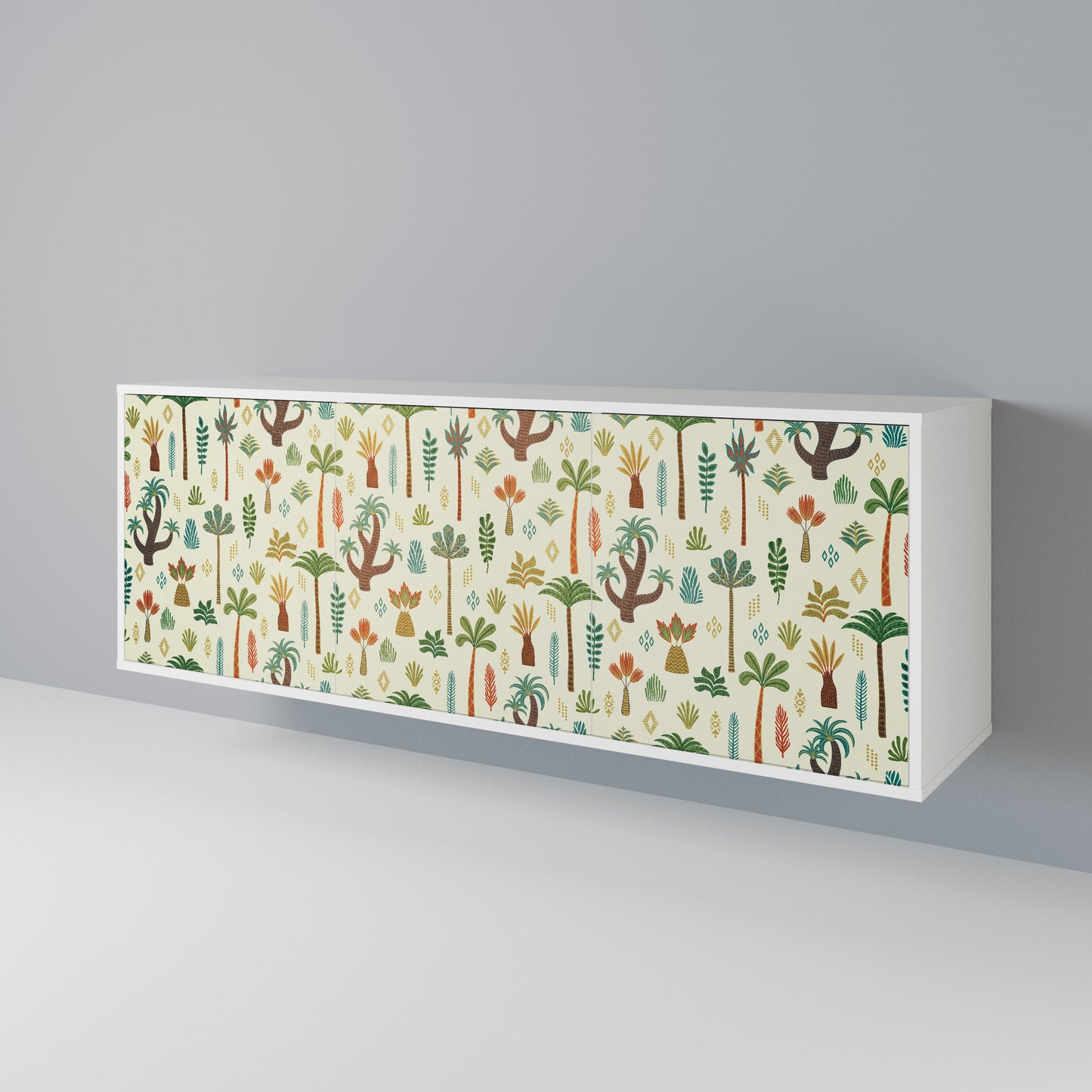 PALM SPRING Madia a 3 Ante in Finitura Bianca