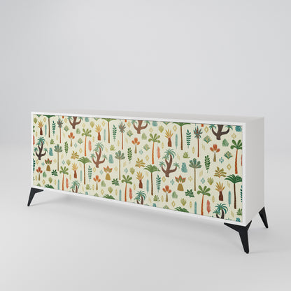 PALM SPRING Madia a 3 Ante in Finitura Bianca