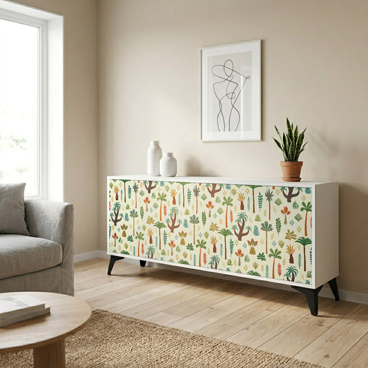PALM SPRING 3-Door Sideboard in White Finish