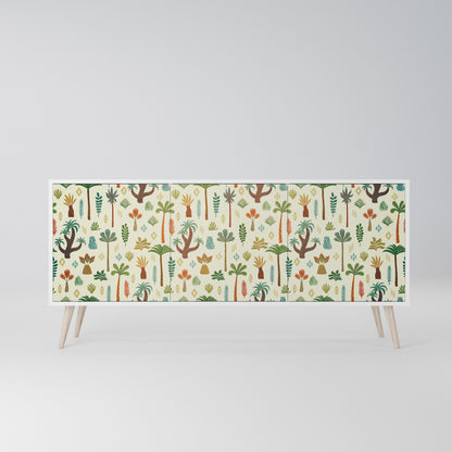 PALM SPRING Madia a 3 Ante in Finitura Bianca