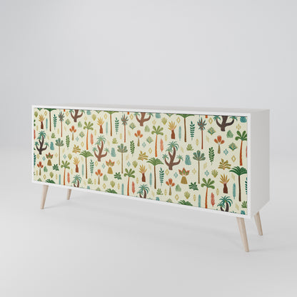 PALM SPRING Madia a 3 Ante in Finitura Bianca