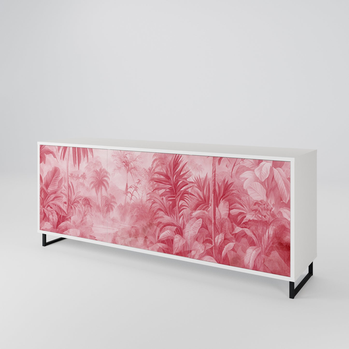 SWEET TROPICS Madia a 3 Ante in Finitura Bianca