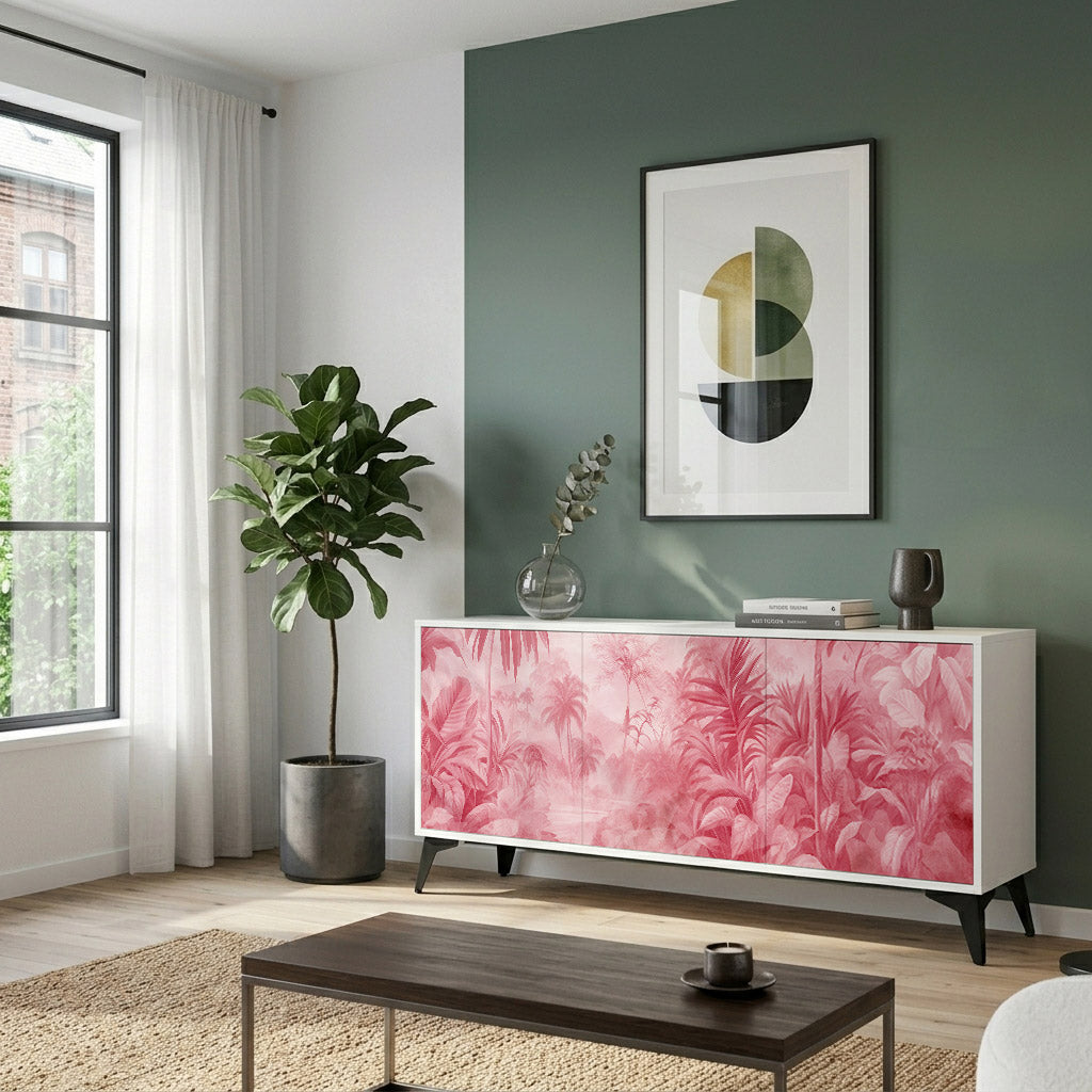 SWEET TROPICS Madia a 3 Ante in Finitura Bianca