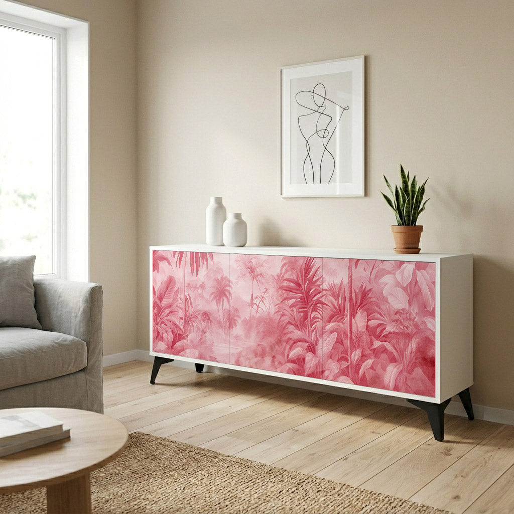 SWEET TROPICS Madia a 3 Ante in Finitura Bianca