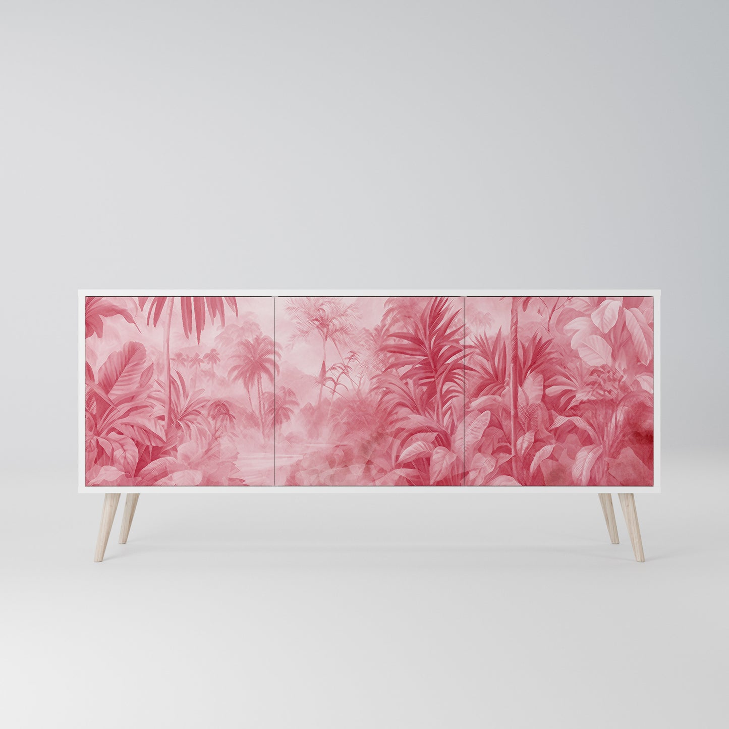 SWEET TROPICS Madia a 3 Ante in Finitura Bianca