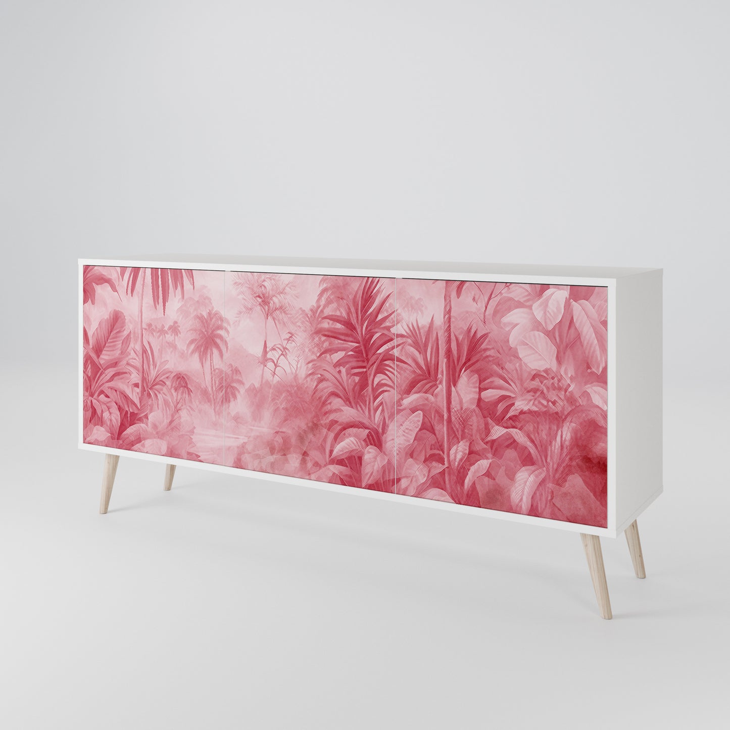 SWEET TROPICS Madia a 3 Ante in Finitura Bianca