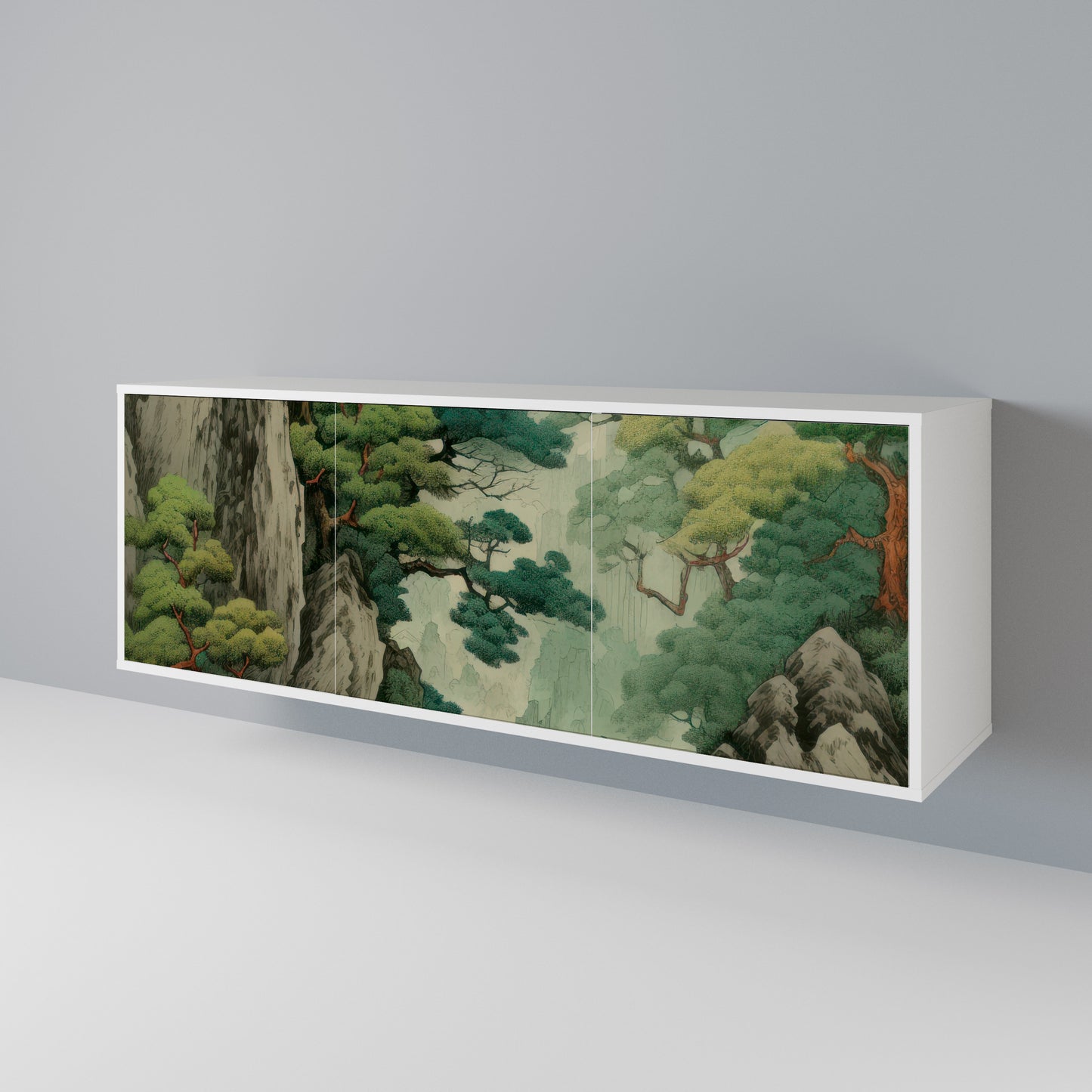 VERDURE ABYSS Madia a 3 Ante in Finitura Bianca