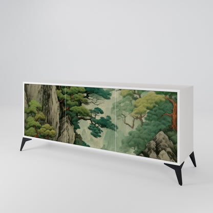VERDURE ABYSS Madia a 3 Ante in Finitura Bianca