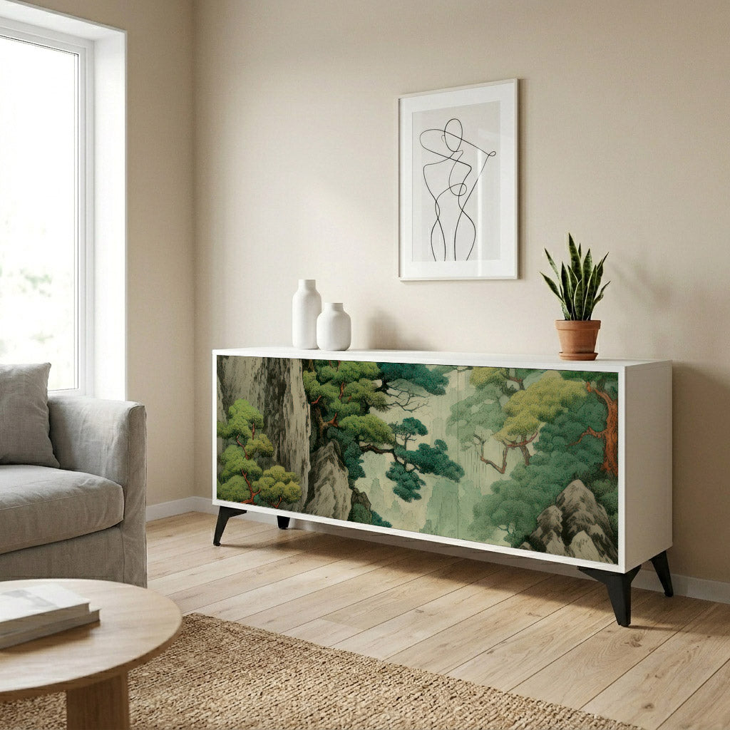 VERDURE ABYSS Madia a 3 Ante in Finitura Bianca