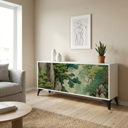 VERDURE ABYSS Madia a 3 Ante in Finitura Bianca