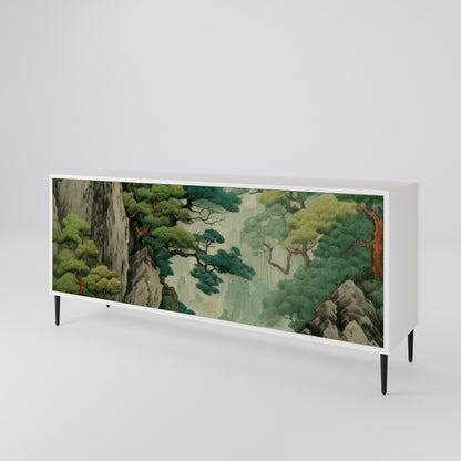 VERDURE ABYSS Madia a 3 Ante in Finitura Bianca