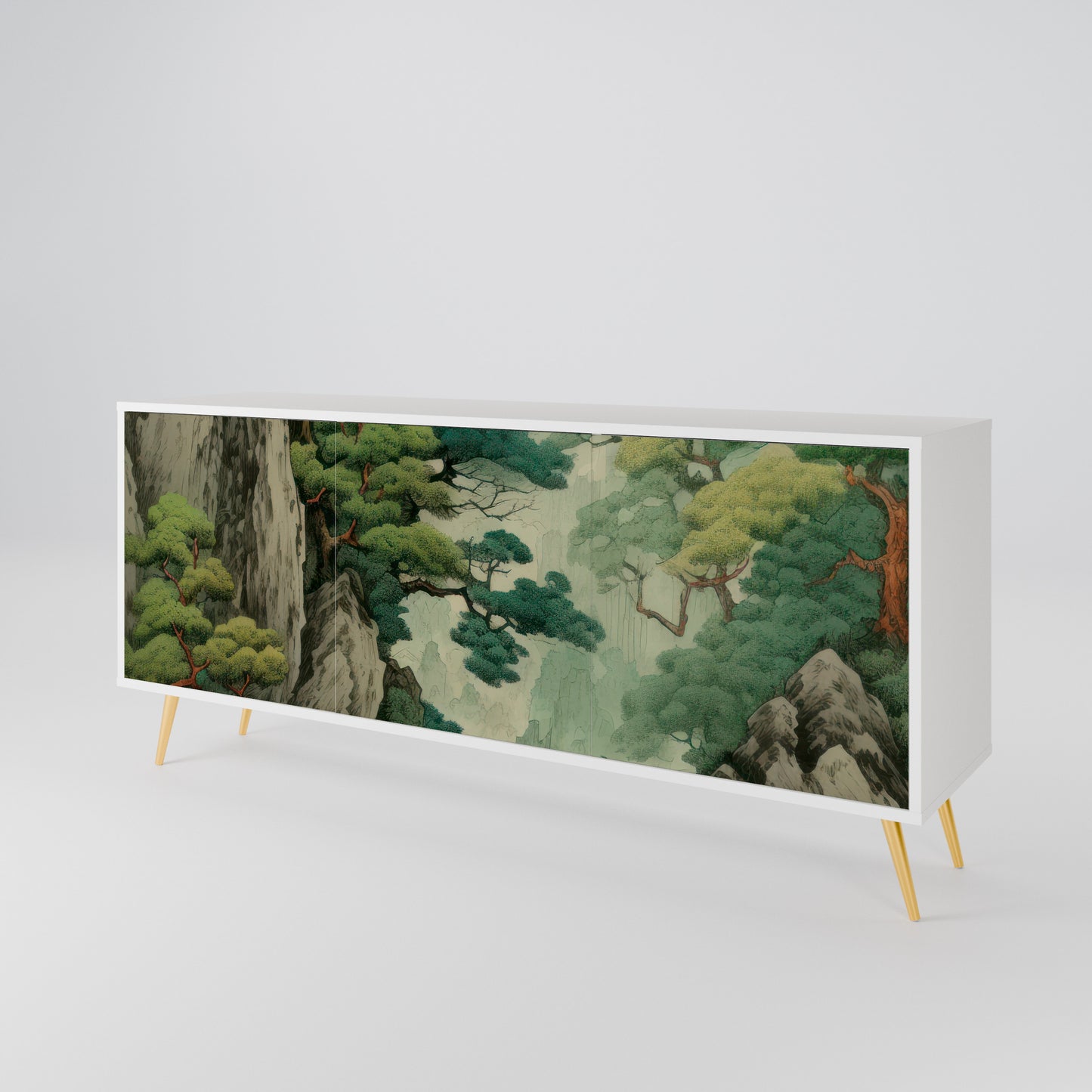 VERDURE ABYSS Madia a 3 Ante in Finitura Bianca