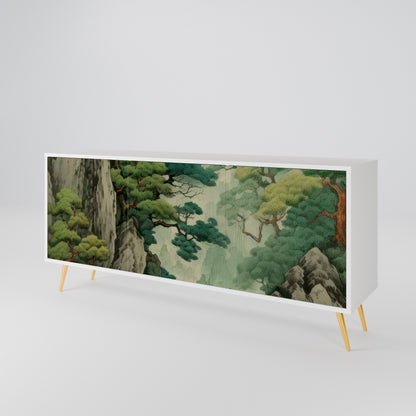 VERDURE ABYSS Madia a 3 Ante in Finitura Bianca