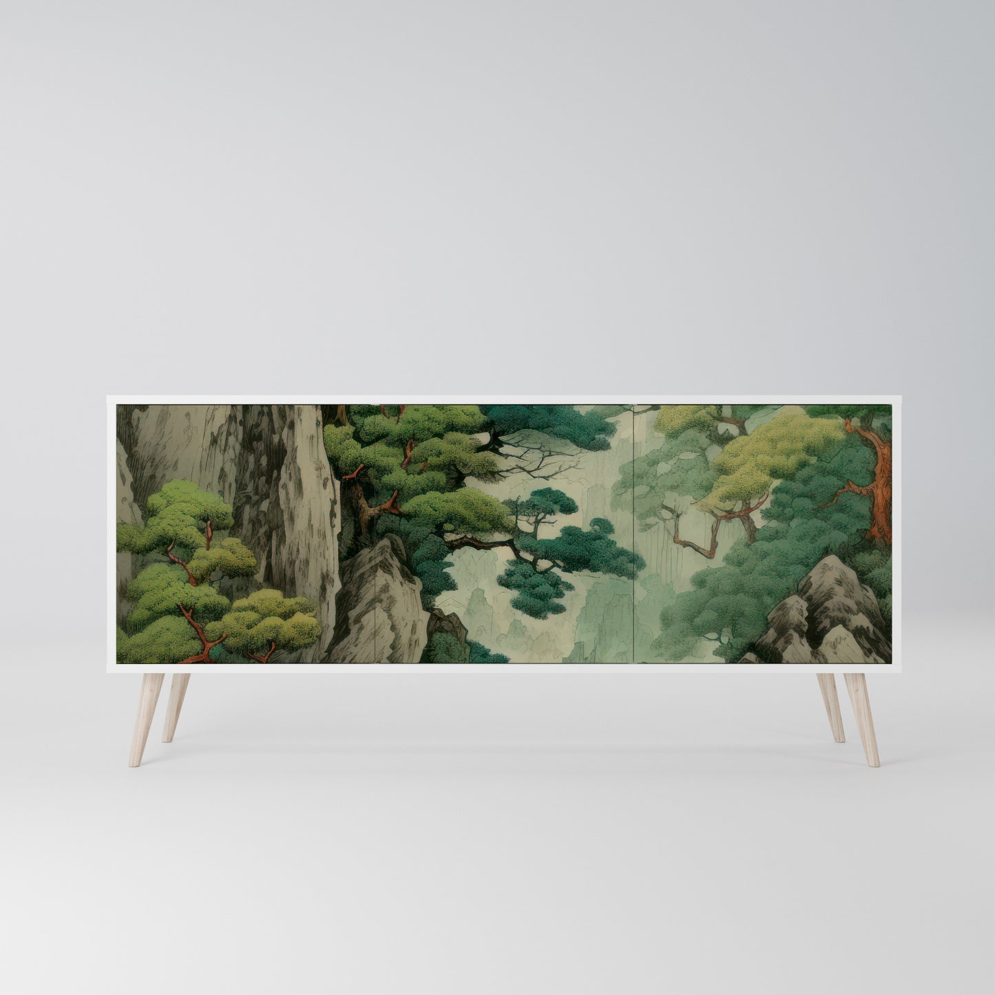 VERDURE ABYSS Madia a 3 Ante in Finitura Bianca