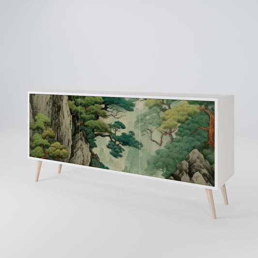 VERDURE ABYSS Madia a 3 Ante in Finitura Bianca