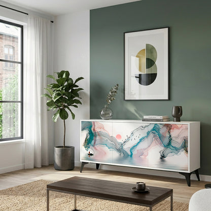 VELVET CROSSING Madia a 3 Ante in Finitura Bianca