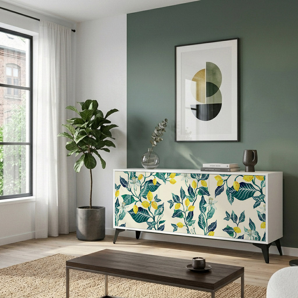 LEMON TREE Madia a 3 Ante in Finitura Bianca