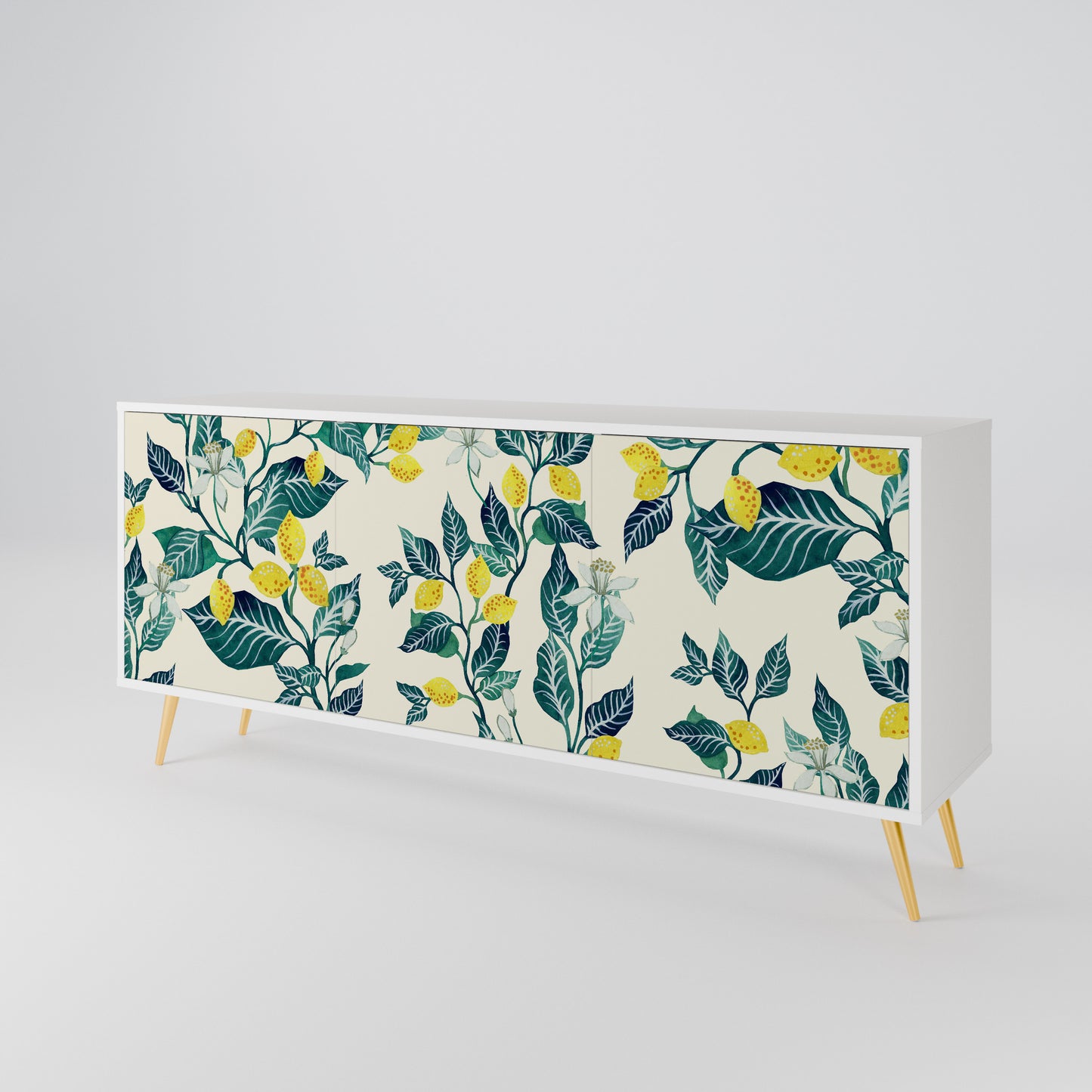 LEMON TREE Madia a 3 Ante in Finitura Bianca