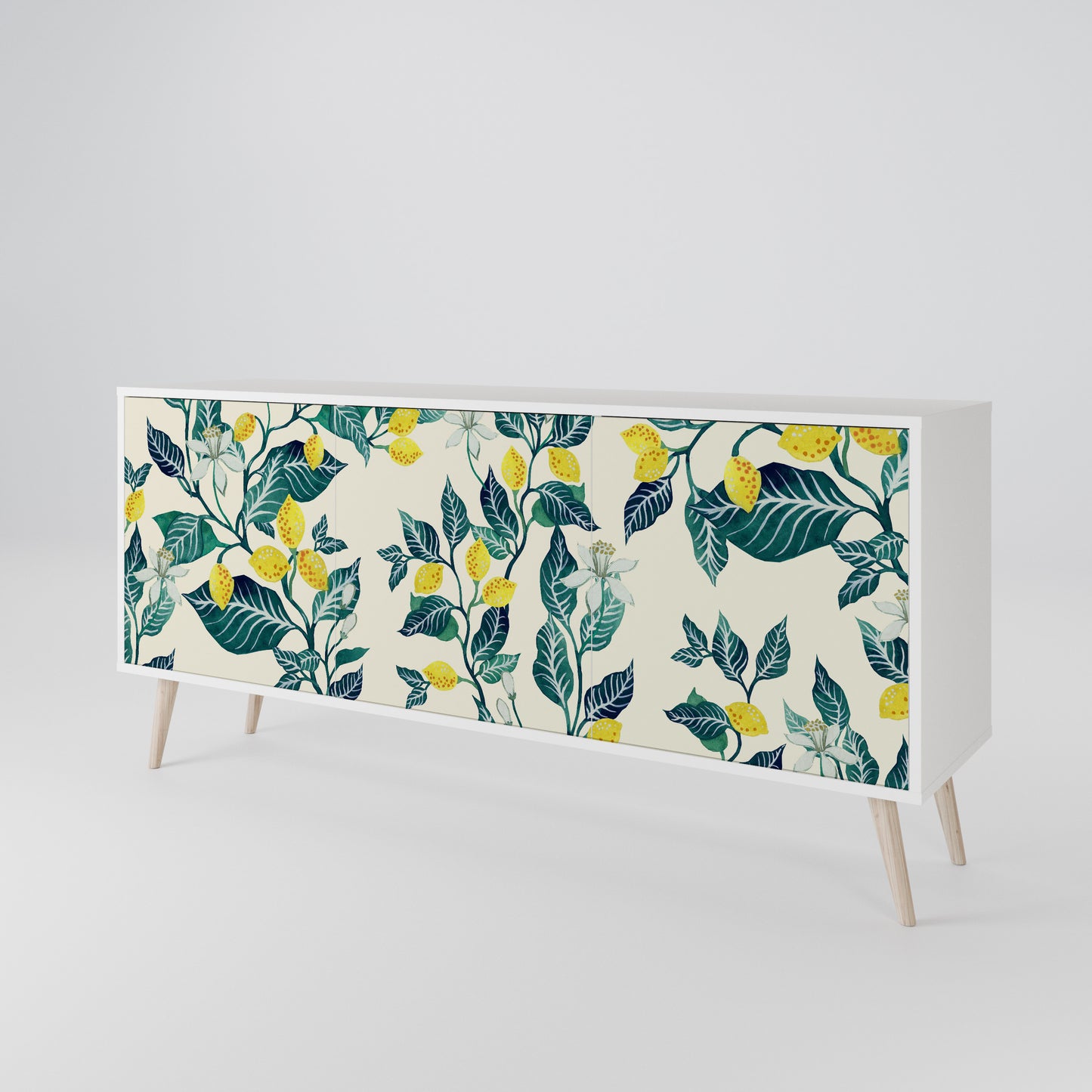 LEMON TREE Madia a 3 Ante in Finitura Bianca