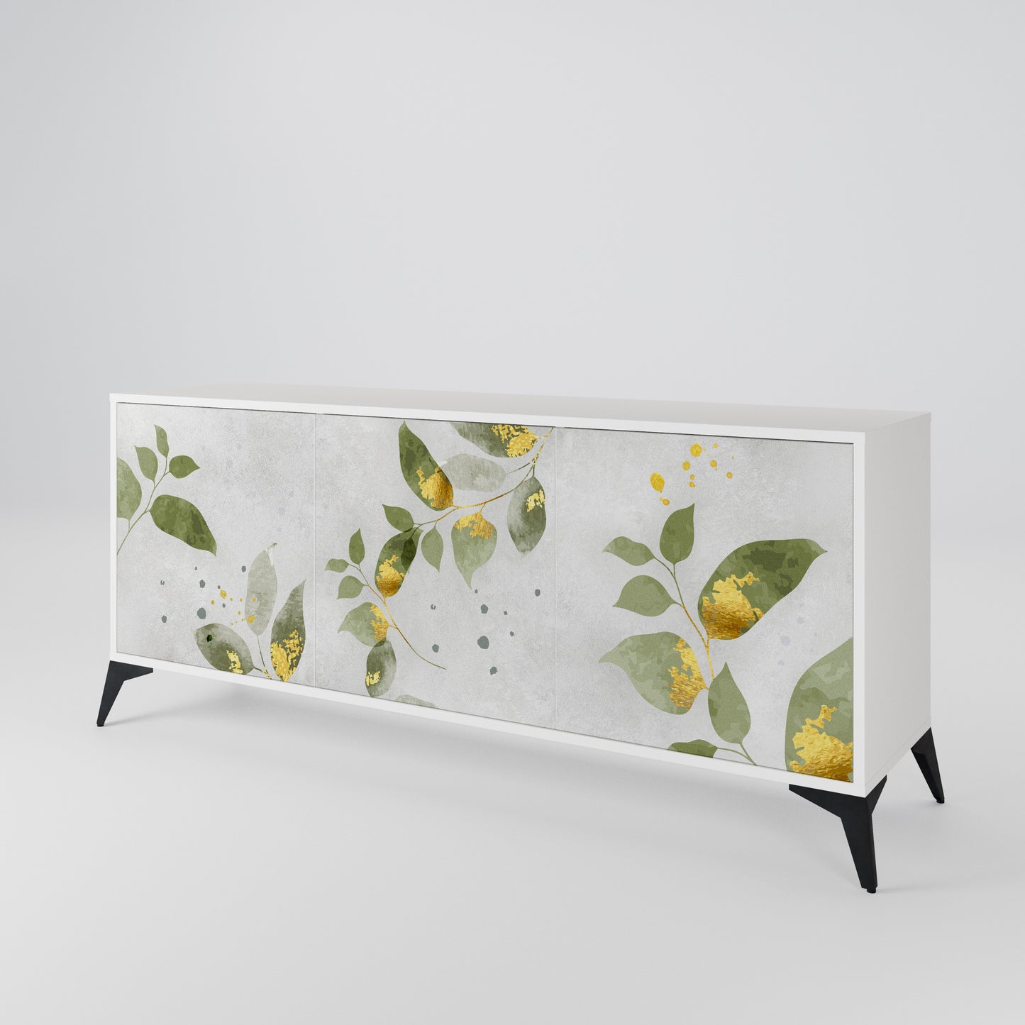 ELEGANT BOTANICS Madia a 3 Ante in Finitura Bianca