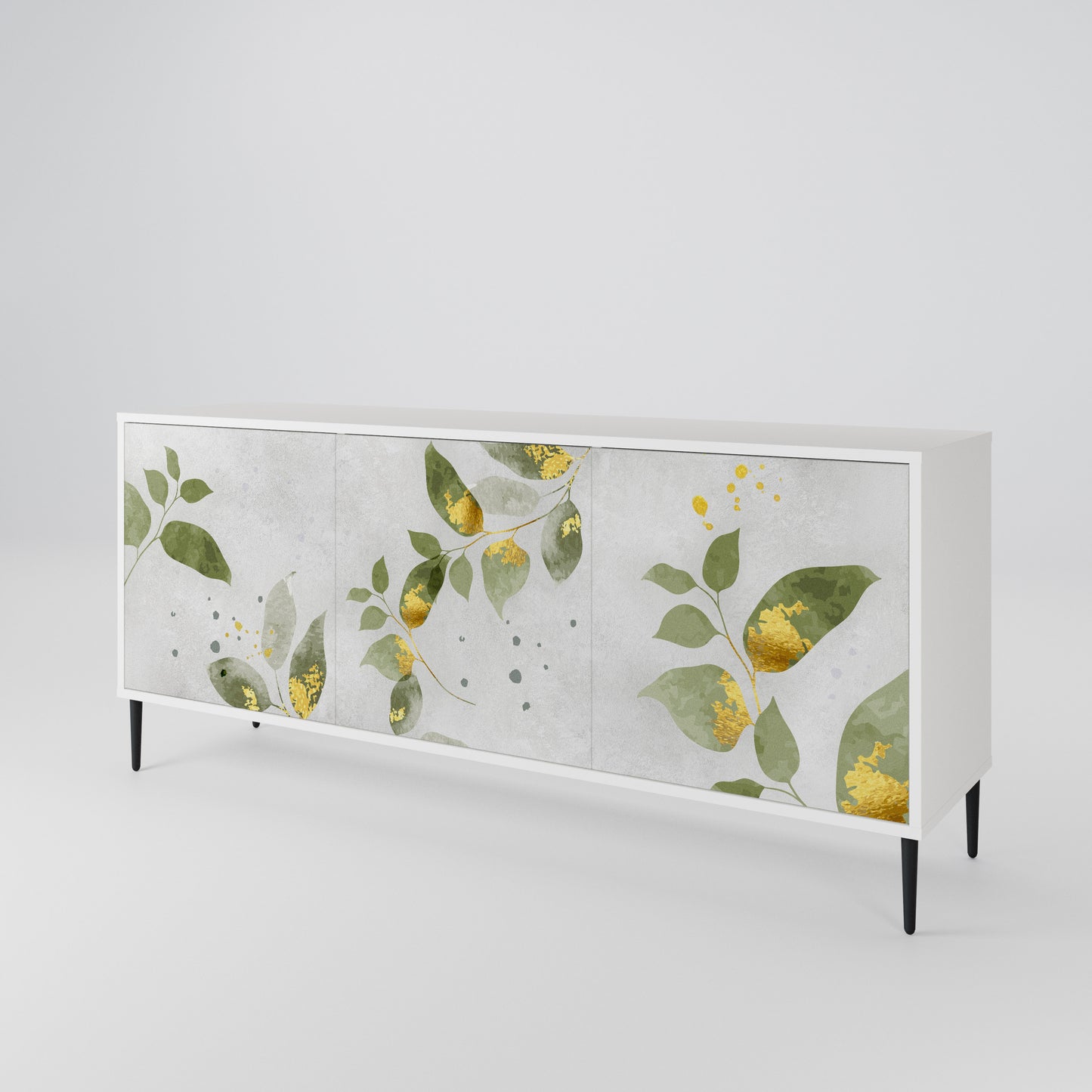 ELEGANT BOTANICS Madia a 3 Ante in Finitura Bianca